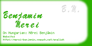 benjamin merei business card